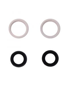 Back Camera Lens With Bracket and Frame Ring for iPhone 13/13 Mini-Silver