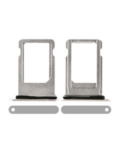 Sim Card Tray with Waterproof Gasket Ring for iPhone 8(Silver)