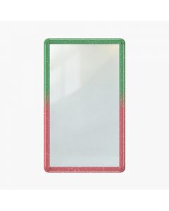 TPU Bumper Guard(Injection Silver White) for Standard PSA Graded Cards – Top Green, Bottom Bright Red
