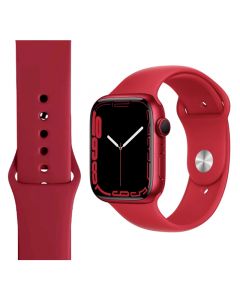Silicone Strap for Apple iWatch Series (42/44/45/49MM)(Red Wine)