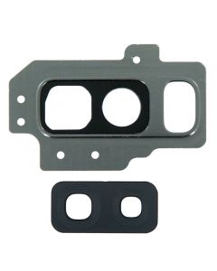 Back Camera Glass Lens and Cover Bezel Ring for Samsung Galaxy S9 Plus (Gray)