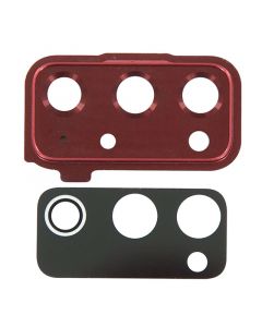 Back Camera Lens with Cover Bezel Ring for Samsung Galaxy S20 FE 5G (Red)