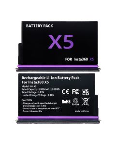 Replacement Battery for Insta360 X5 (3.89V 2800mAh)