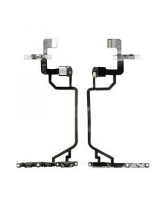 Power Button,Camera Flash LED,Noise Reduction Mic Flex Cable with Metal Plate for iPhone XR