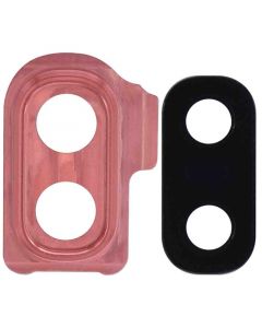 Back Camera Glass Lens and Cover Bezel Ring for Samsung Galaxy A10e (A102/2019) (Red)