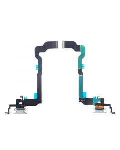 Charging Port Flex Cable(With Mic,Antenna) for iPhone X(Silver)