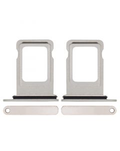 Sim Card Tray with Waterproof Gasket Ring for iPhone 13 Pro/13 Pro Max(Single SIM Card Version)-Silver