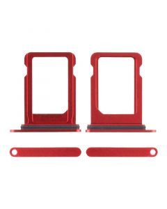 Sim Card Tray with Waterproof Gasket Ring for iPhone 12 Mini(Red)