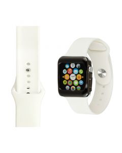 Silicone Strap for Apple iWatch Series (38/40/41MM)(White)