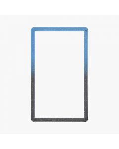 TPU Bumper Guard(Injection Silver White) for Standard PSA Graded Cards – Top Royal Blue, Bottom Black