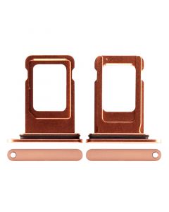 Sim Card Tray with Waterproof Gasket Ring for iPhone XR(Coral)