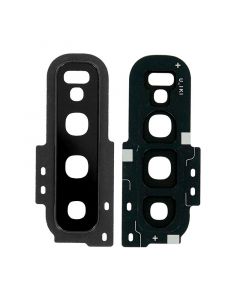 Back Camera Lens with Cover Bezel Ring for Samsung Galaxy S10 (Black)