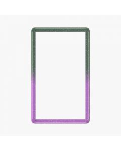 TPU Bumper Guard(Injection Silver White) for Standard PSA Graded Cards – Top Aqua, Bottom Purple