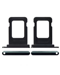 Sim Card Tray with Waterproof Gasket Ring for iPhone 11 Pro(Black)
