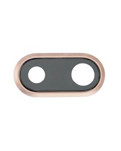 Back Camera Glass Lens Cover with Frame Ring for iPhone 8 Plus(Rose Gold)