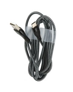 USB to Type-C Charging Data Cable (Braided Line) - Black (1.0M)