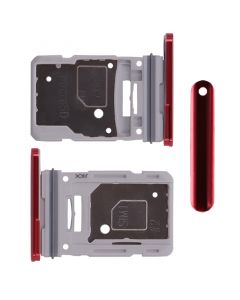 Dual Sim Card Tray for Samsung Galaxy S20 FE 5G (Red)