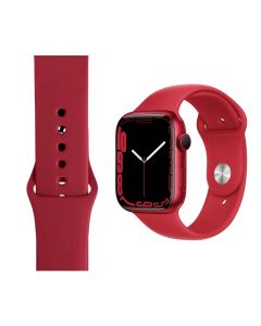 Silicone Strap for Apple iWatch Series (38/40/41MM)(Red Wine)