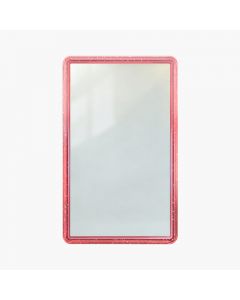 Hard TPU Bumper Guard(Injection Silver White) with Clear Acrylic Plate for Standard PSA Graded Cards – Gradient Red