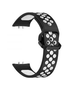 Silicone Strap for Samsung Fit 3(Black White)