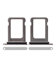 Sim Card Tray with Waterproof Gasket Ring for iPhone 12 Mini(Silver)
