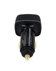 3-Port PD Type C 1 (65W) & PD Type C 2 (20W) & USB A (20W) Car Charger Adapter for Mobile Phone & Tablet & Laptop - Black