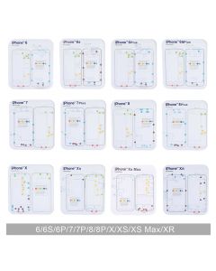 12 in 1 Set Magnetic Screw Chart Mat Repair Guide Pad for iPhone 6/6P/6S/6SP/7/7P/8/8P/X/XS/XS Max/XR