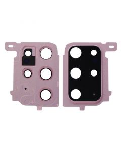 Back Camera Lens with Cover Bezel Ring for Samsung Galaxy S20 Plus (Pink)