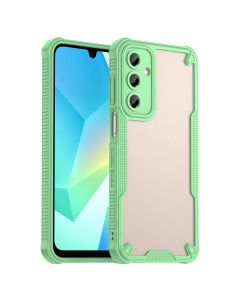 For Samsung Galaxy A16 5G/4G Armor Case-PC+TPU Hybrid,Frosted Semi-Transparent,Anti-Shock Design(Green)