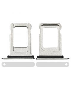 Sim Card Tray with Waterproof Gasket Ring for iPhone 12(Silver)