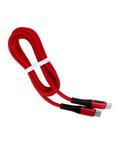 3A Type-C to Type-C Fast Charging Data Cable (Integration Head/Braided Line) - Red (1.0M)