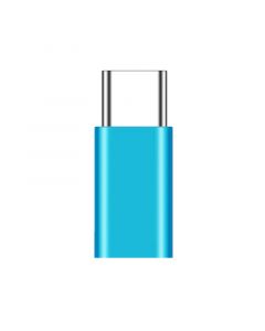 Lightning Female to USB C Male Adapter -Blue