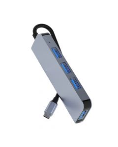 USB C Hub With 4 Port USB 3.0 Hub Splitter(Wide) and 0.65ft Extended Cable