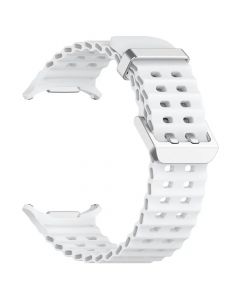 Silicone Marine Strap for Samsung Galaxy Watch Ultra(47MM)(White)