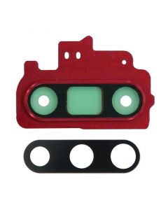Back Camera Lens with Cover Bezel Ring for Samsung Galaxy Note 10 (Red)