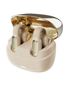 Bluetooth 6.0 Clip-On Earbuds – Lightweight Comfort, ACS 360° Air Conduction Stereo, Directional Audio(Gold)