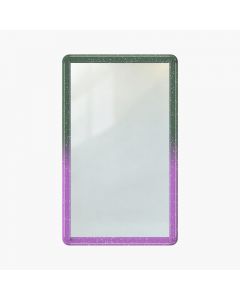 TPU Bumper Guard(Injection Silver White) for Standard PSA Graded Cards – Top Aqua, Bottom Purple