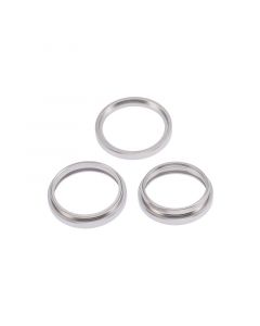 Back Camera Bezel Ring Only for iPhone 14 Pro / 14 Pro Max (Silver) (3 Piece Set)