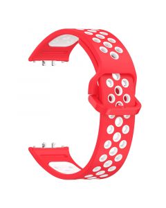Silicone Strap for Samsung Fit 3(Red White)