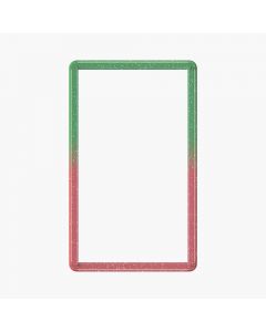 TPU Bumper Guard(Injection Silver White) for Standard PSA Graded Cards – Top Green, Bottom Bright Red