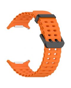Silicone Marine Strap for Samsung Galaxy Watch Ultra(47MM)(Orange)