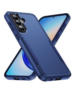 For Samsung Galaxy A57 5G Armor Case-PC+TPU Hybrid,Frosted,Anti-Shock Design(Blue+Blue)