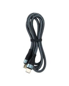 Type-C to Type-C Fast Charging Data Cable (Braided Line) - Gray (1.0M)