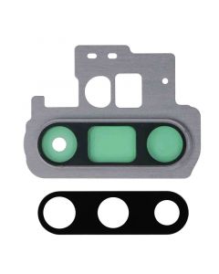 Back Camera Glass Lens and Cover Bezel Ring for Samsung Galaxy Note 10 Plus (Gray)
