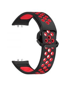 Silicone Strap for Samsung Fit 3(Black Red)