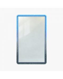 Hard TPU Bumper Guard(Injection Silver White) with Clear Acrylic Plate for Standard PSA Graded Cards – Top Royal Blue, Bottom Black