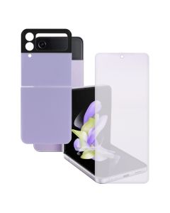 Regular Tempered Glass for Samsung Galaxy Z Flip 4 (Purple) (3 piece set)