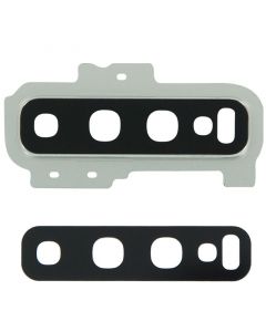 Back Camera Lens with Cover Bezel Ring for Samsung Galaxy S10 Plus (Silver)