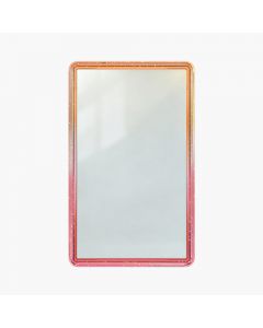 Hard TPU Bumper Guard(Injection Silver White) with Clear Acrylic Plate for Standard PSA Graded Cards – Top Orange, Bottom Bright Red