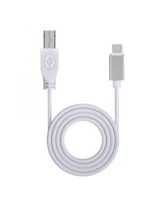 Micro USB Male to USB B 2.0 Cable(3.4ft)(White)